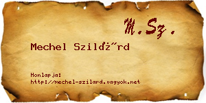 Mechel Szilárd névjegykártya