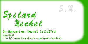 szilard mechel business card